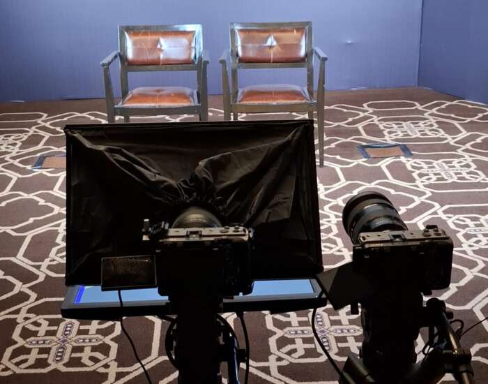 Camera Rentals X Simplifies Celebrity Shoots with Professional Teleprompter Setup